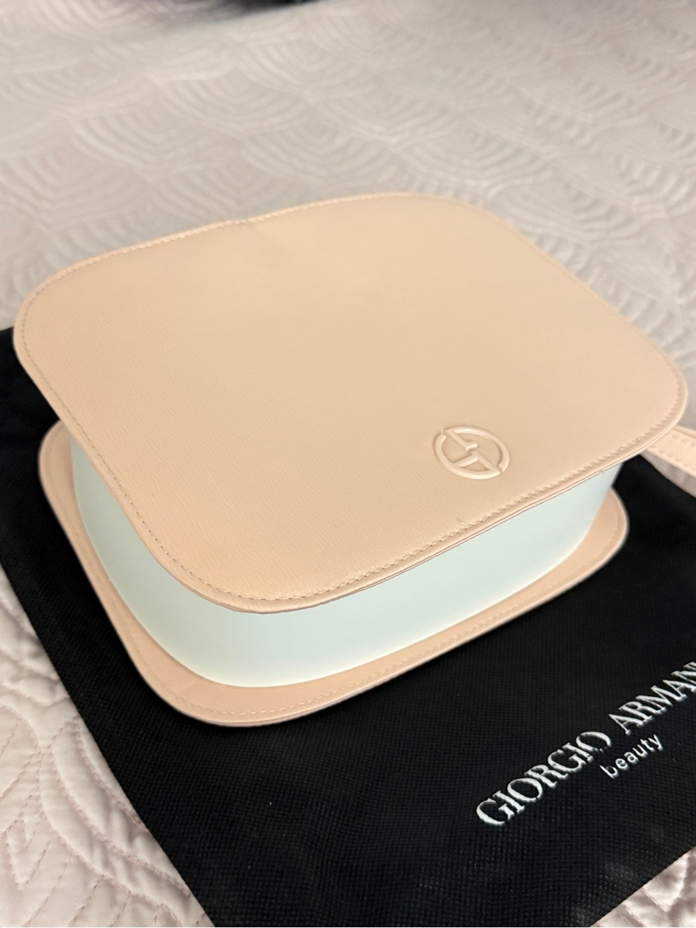 Giorgio Armani Blush Pink Make up Case with Subtle Logo